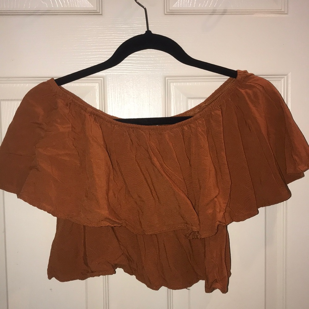 Burnt Orange off the shoulder top